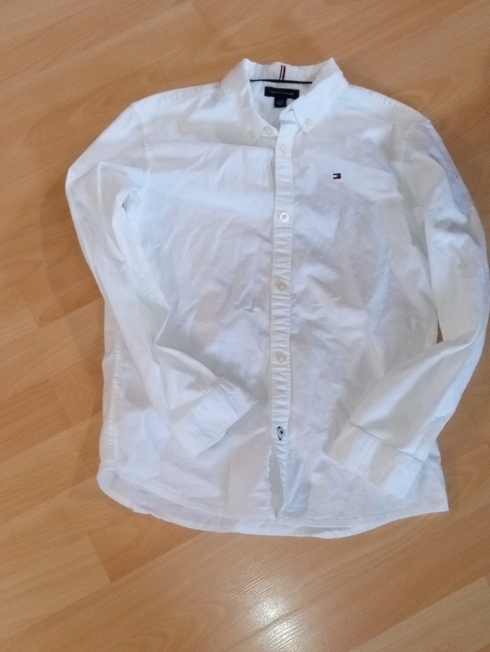 Tommy Hilfiger White Long-Sleeve Button Shirt